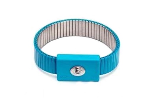 สายรัดข้อมือกันไฟฟ้าสถิตแบบไร้สาย สายกราวด์ข้อมือกันไฟฟ้าสถิต Blue metal wrist straps bsc